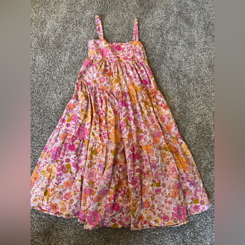 Free People Floral Maxi Dress - Pink, Orange, Green